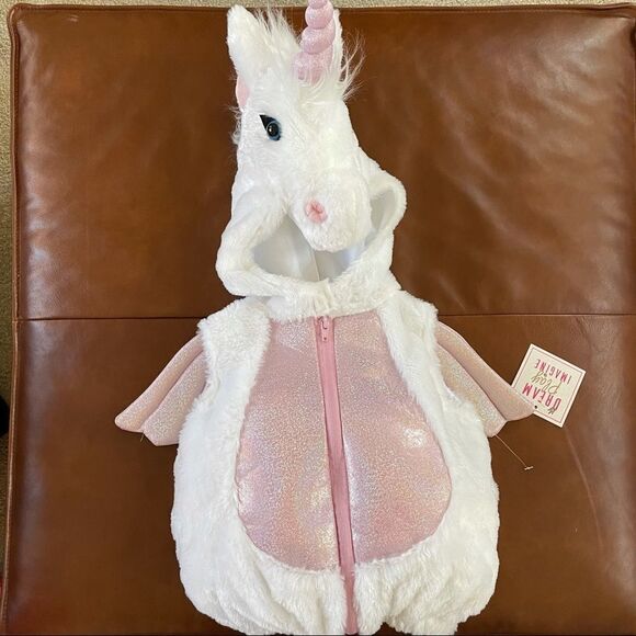 NWT Plush Winged Unicorn Costume Full Zip Dream Play Imagine - Picture 1 of 7